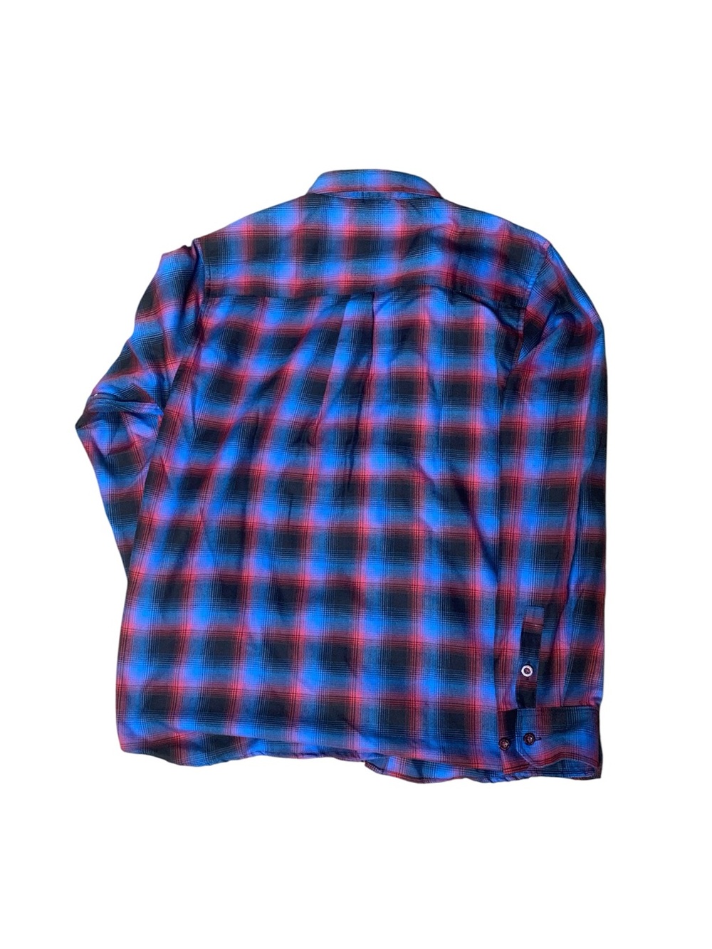 DIXXON | The JASON Flannel | Friday the 13th Blue and Red Plaid Button-Up Shirt - Picture 6 of 7